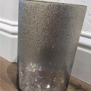 Silver Glitter Vase